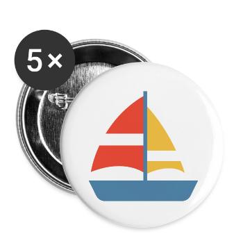 Boot - Buttons klein 25 mm (5er Pack) - Weiß - Vorne