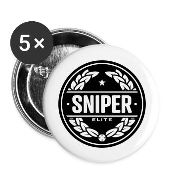 SNIPER ELITE - Buttons small 1''/25 mm (5-pack) - white - Front