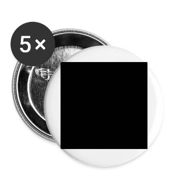 Quadrat schwarz - Buttons klein 25 mm (5er Pack) - Weiß - Vorne