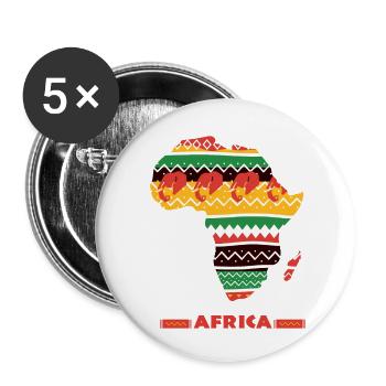 AFRIKA Mother afrika mia - Buttons small 1''/25 mm (5-pack) - white - Front
