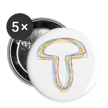 mushroom - Buttons small 1''/25 mm (5-pack) - white - Front