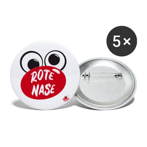 Rote Nase - Buttons klein 25 mm (5er Pack)