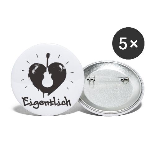 Eigentlich Lo schwarz - Buttons klein 25 mm (5er Pack)