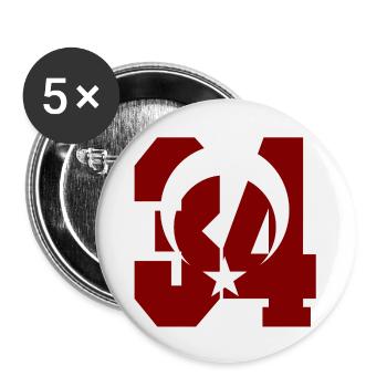 Istanbul 34 Turkey flag without white outline - Buttons small 1''/25 mm (5-pack) - white - Front