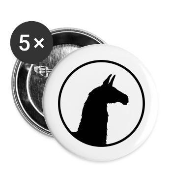 Lama Alpaca South America Latin America Wildlife Inca - Buttons small 1''/25 mm (5-pack) - white - Front