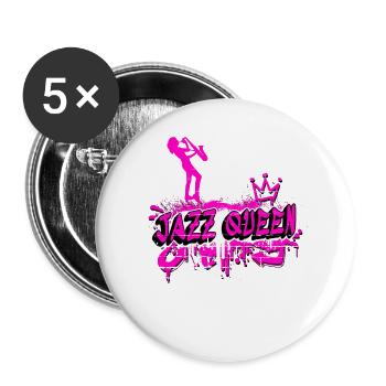 Graffiti de Jazz Queen - Lot de 5 petits badges (25 mm) - blanc - Devant