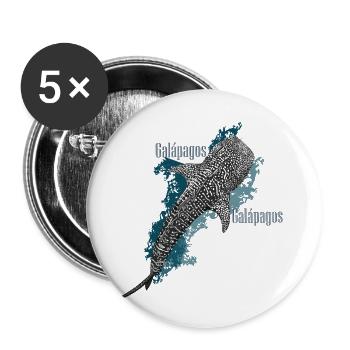 Galapagos Whale Shark - Buttons small 1''/25 mm (5-pack) - white - Front