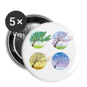 4 seasons - Buttons small 1''/25 mm (5-pack) - white - Front