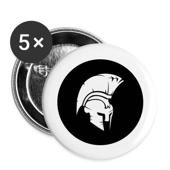 Spartan - Buttons small 1''/25 mm (5-pack) - white - Front