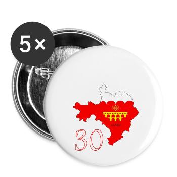 Gard - Buttons klein 25 mm (5er Pack) - Weiß - Vorne