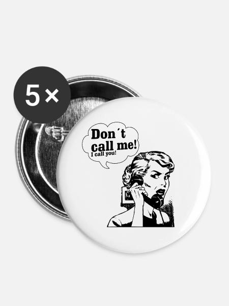 dont call me black - Buttons klein 25 mm (5er Pack) - Weiß