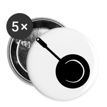 Bratpfanne - Buttons klein 25 mm (5er Pack) - Weiß - Vorne