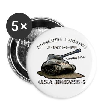 LANDING NORMANDY Louis RUNEMBERG © Adagp - Buttons small 1''/25 mm (5-pack) - white - Front