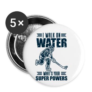 Ice Hockey Coach Ice Hockey Players Ice Hockey Schl - Buttons small 1''/25 mm (5-pack) - white - Front