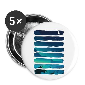 Aurora Borealis Northern Lights Alaska Night Sky - Buttons small 1''/25 mm (5-pack) - white - Front
