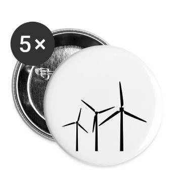 windmill simple - Buttons small 1''/25 mm (5-pack) - white - Front