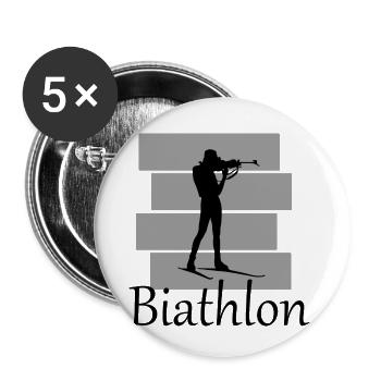 Biathlon - Buttons small 1''/25 mm (5-pack) - white - Front