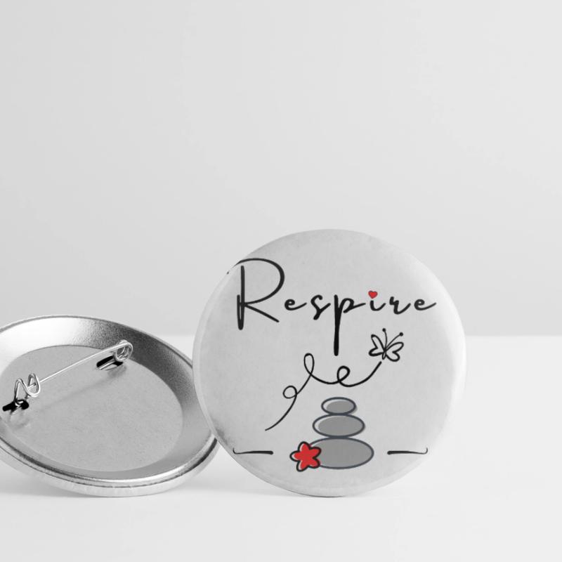 Atmen... Machen Sie eine Pause originelle Geschenkidee Buttons klein 25 mm (5er Pack)