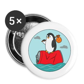Pollution Recycling - Buttons small 1''/25 mm (5-pack) - white - Front