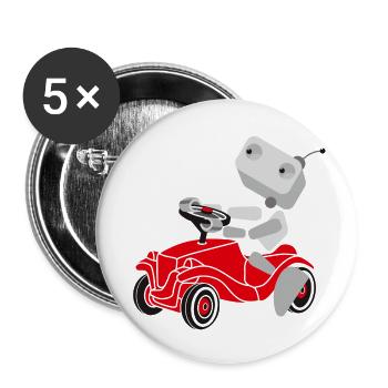Bobby car - Buttons klein 25 mm (5er Pack) - Weiß - Vorne