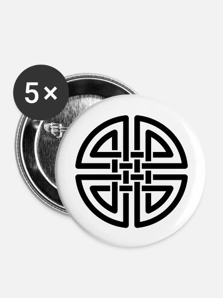 Celtic - Buttons small 1''/25 mm (5-pack) - white