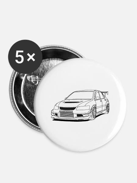 Lancer outlines - Buttons klein 25 mm (5er Pack) - Weiß
