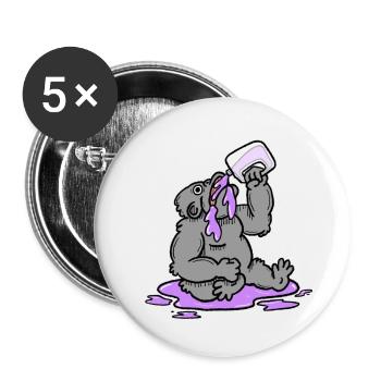Gorilla Drinking Squash - Buttons small 1''/25 mm (5-pack) - white - Front