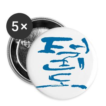 taekwondo - Buttons klein 25 mm (5er Pack) - Weiß - Vorne