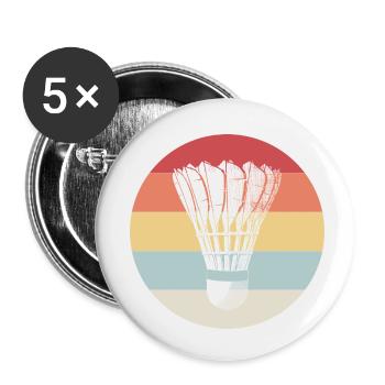 Volant - Lot de 5 petits badges (25 mm) - blanc - Devant