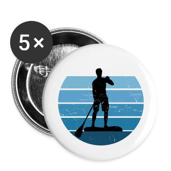 Herren Stand Up Paddle Board Sup Standup Paddling - Buttons klein 25 mm (5er Pack) - Weiß - Vorne