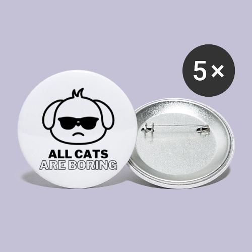 All cats are boring - Buttons klein 25 mm (5er Pack)