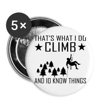 Escalade de bloc - Lot de 5 petits badges (25 mm) - blanc - Devant