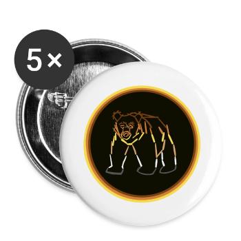 Bear Flagg - Buttons klein 25 mm (5er Pack) - Weiß - Vorne