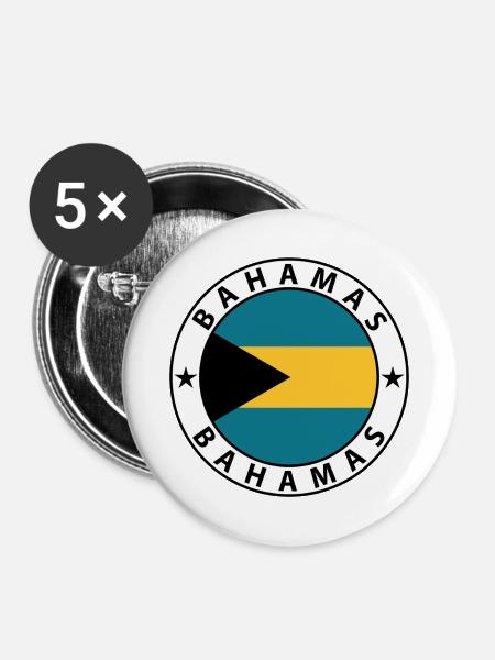 Bahamas - Buttons klein 25 mm (5er Pack) - Weiß