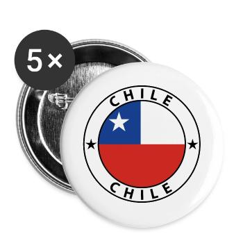 Chili - Lot de 5 petits badges (25 mm) - blanc - Devant