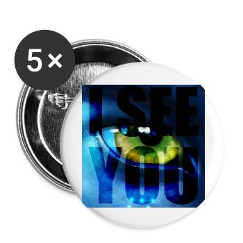 Avatar Je te vois - Lot de 5 petits badges (25 mm) - blanc - Devant