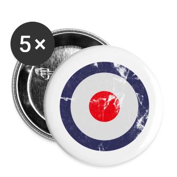MOD Logo Design, Iconic I960's - Buttons small 1''/25 mm (5-pack) - white - Front