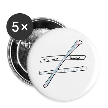 Equation Calculation - Buttons small 1''/25 mm (5-pack) - white - Front