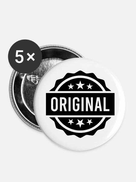 Original - Buttons klein 25 mm (5er Pack) - Weiß
