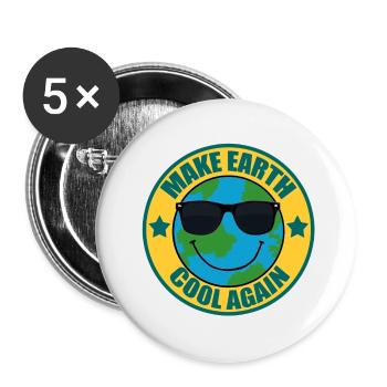 Rendre la Terre fraîche à nouveau - Lot de 5 petits badges (25 mm) - blanc - Devant
