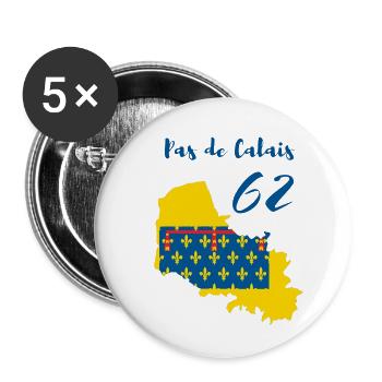 Keine Calais - Buttons klein 25 mm (5er Pack) - Weiß - Vorne