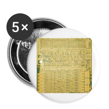 MOS 6502 - Buttons klein 25 mm (5er Pack) - Weiß - Vorne