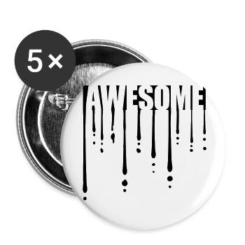 Laisse tomber des graffitis impressionnants - Lot de 5 petits badges (25 mm) - blanc - Devant