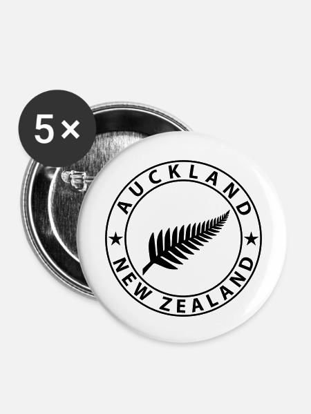 Auckland - Buttons klein 25 mm (5er Pack) - Weiß