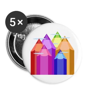 Peaks of Color - Buttons small 1''/25 mm (5-pack) - white - Front
