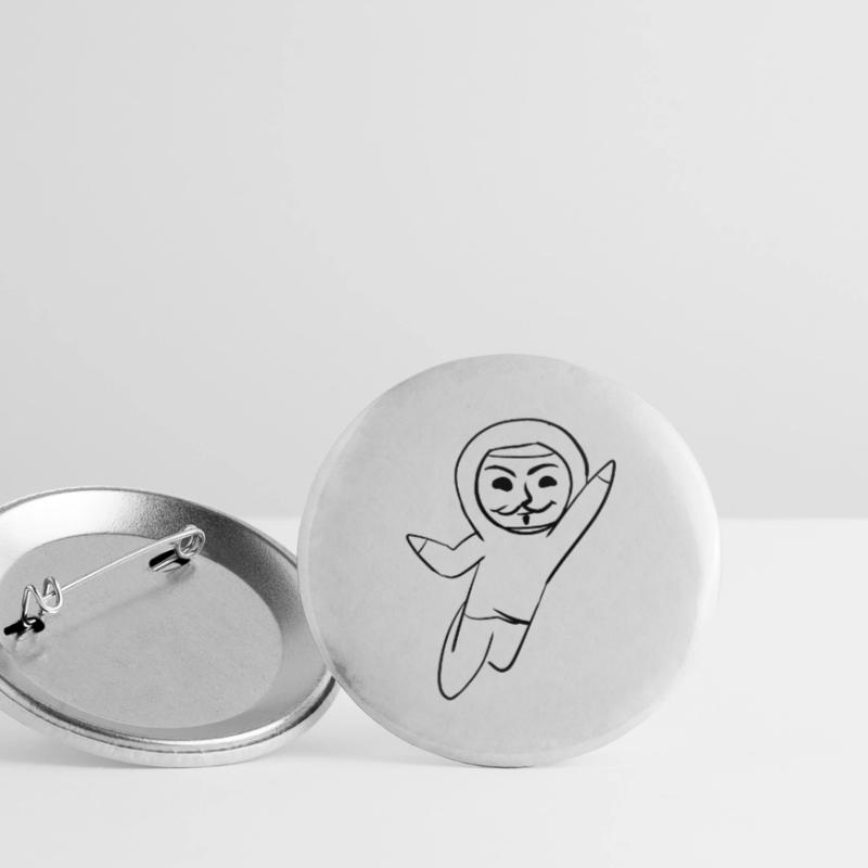 anonym anonymous hacker maske hacken programmierer Buttons klein 25 mm (5er Pack)