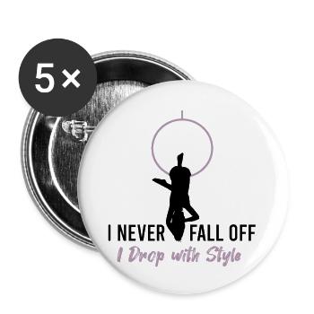 Aerial Hoop Gift - Buttons small 1''/25 mm (5-pack) - white - Front