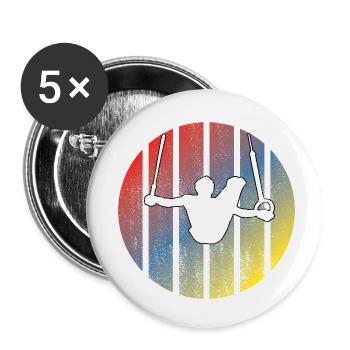 Gymnastics Floor Gymnastics Turner Gymnastics Gymnastics Gymnastics Club - Buttons small 1''/25 mm (5-pack) - white - Front