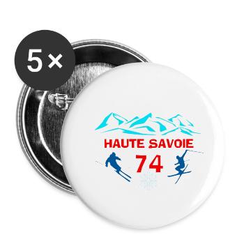 Haute-Savoie - Buttons small 1''/25 mm (5-pack) - white - Front