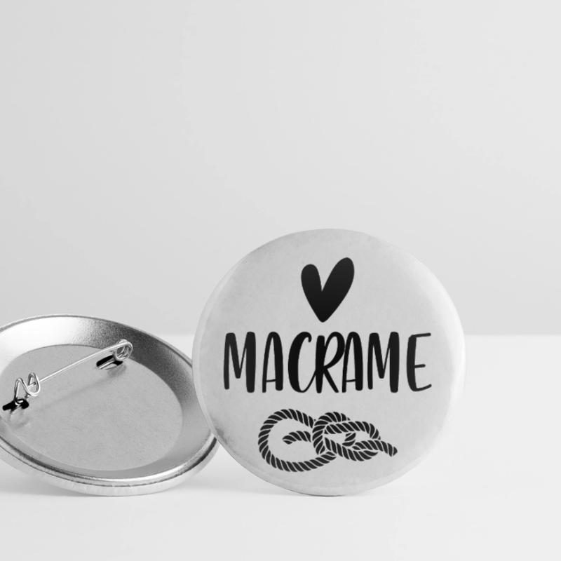 Macrame Art Boho Look Gift macrame Creative Buttons small 1''/25 mm (5-pack)